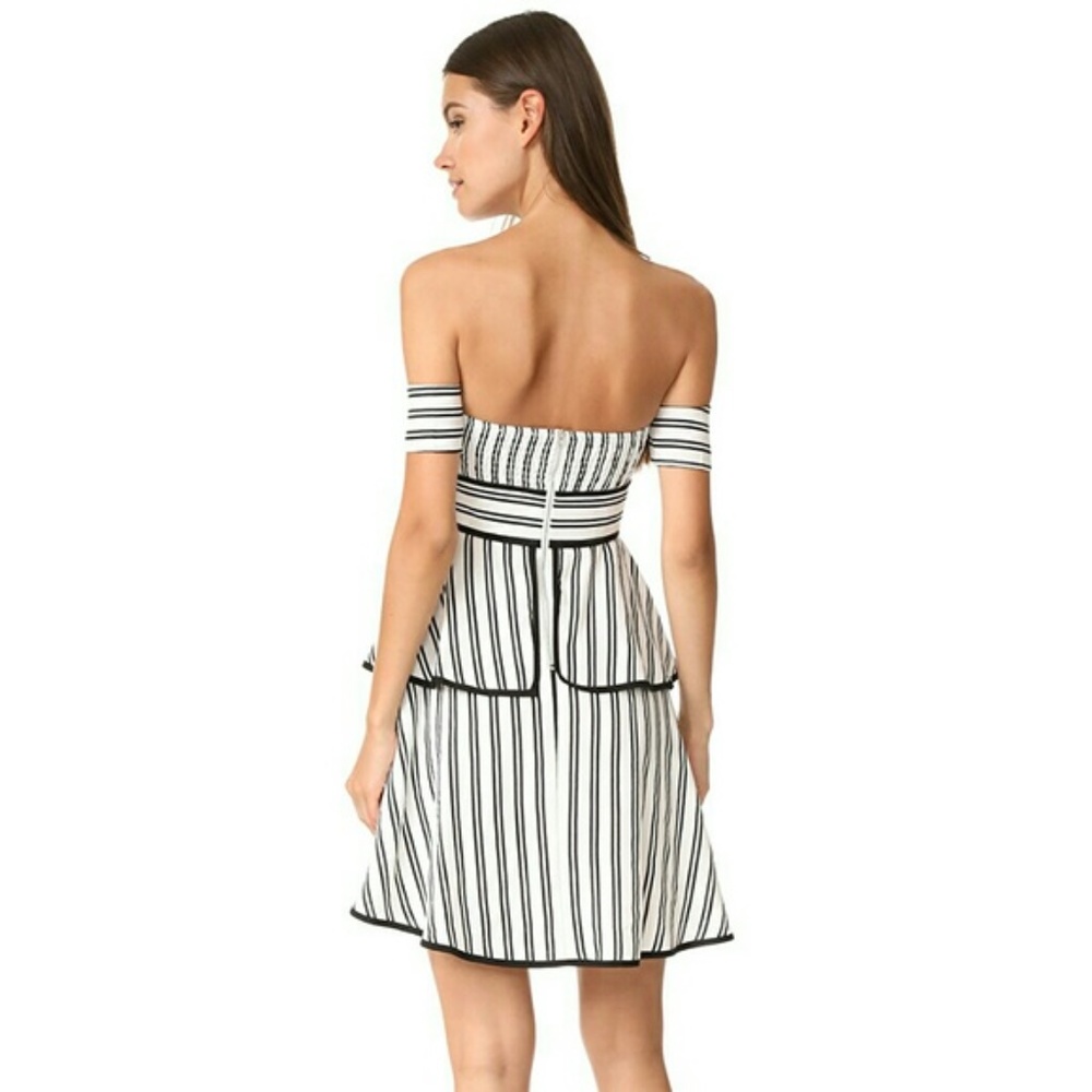 NWT Endless Rose Stripe Off Shoulder Ruffle Dress - Picture 2 of 8
